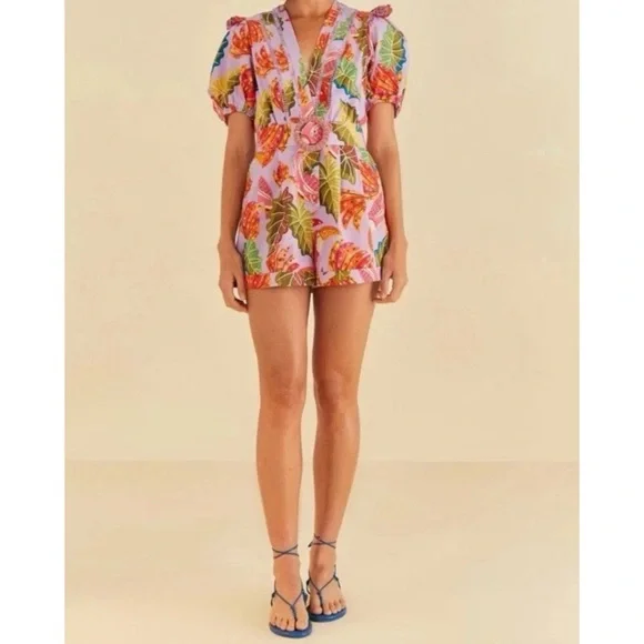 Farm Rio Lilac Beaks & Bananas Romper
Size Small - Picture 3 of 7